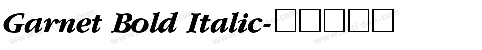 Garnet Bold Italic字体转换